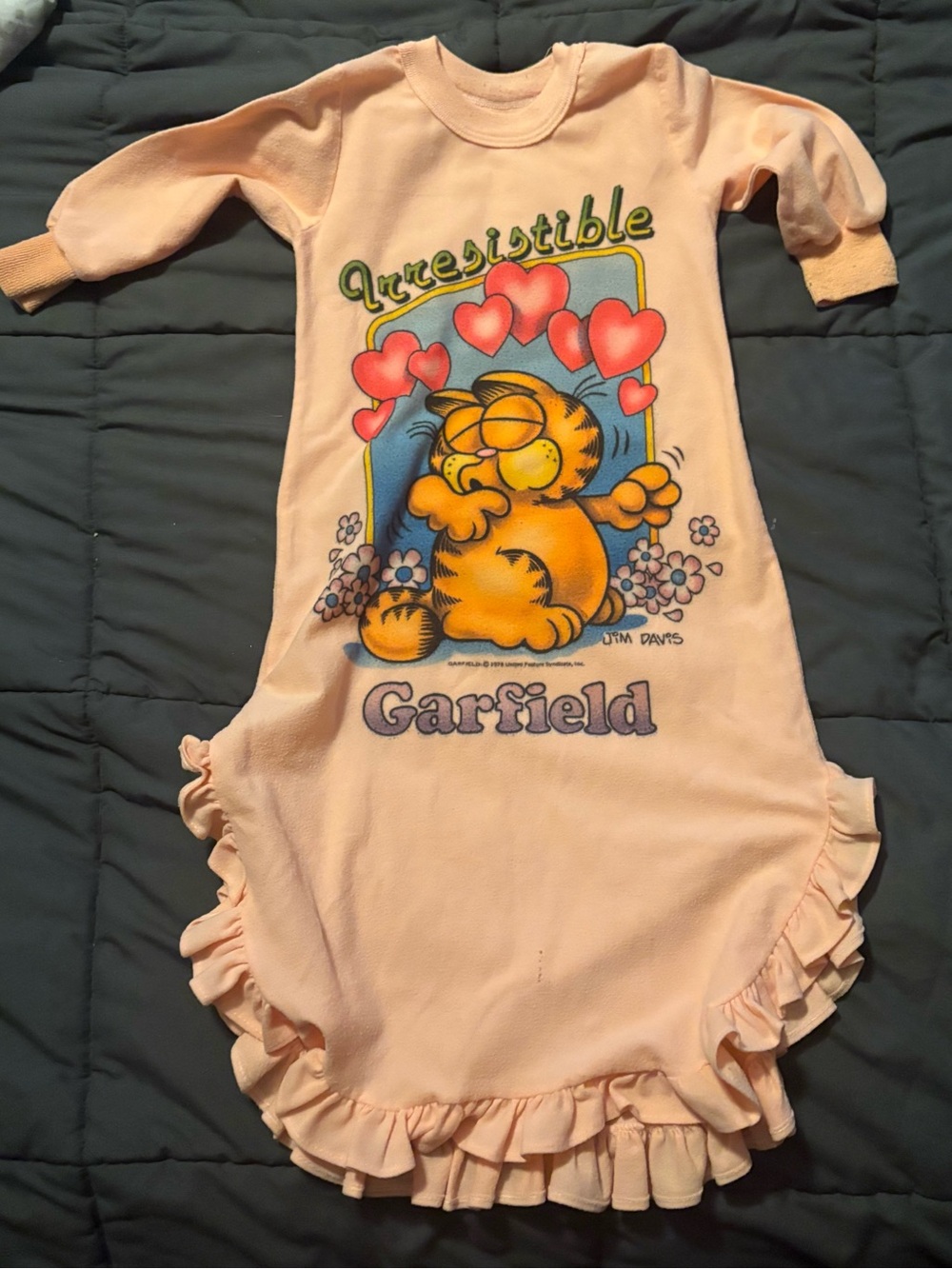 Garfield READ vintage nightgown fits like 4t  'Irresistible'